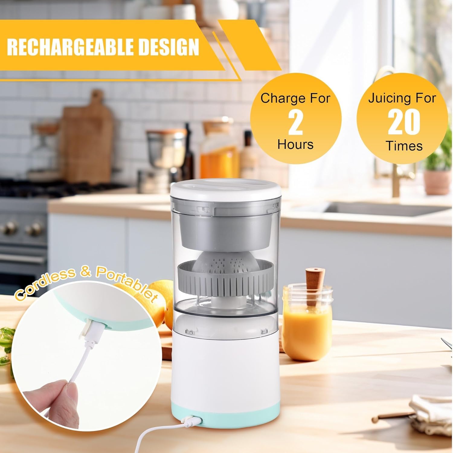 Rechargeable Electric Citrus Juicer